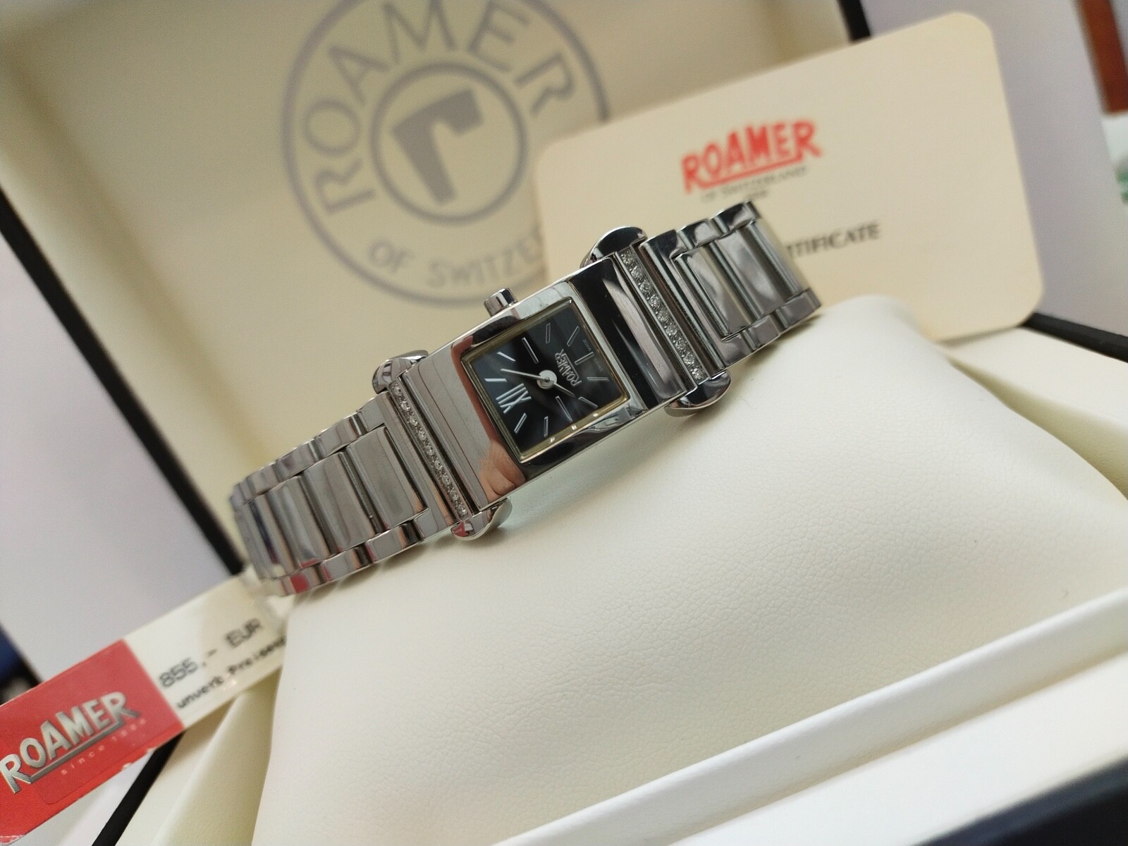 Roamer Watch Dreamline Luxury 18 Diamonds Swiss Made Folding Clasp 637.953
