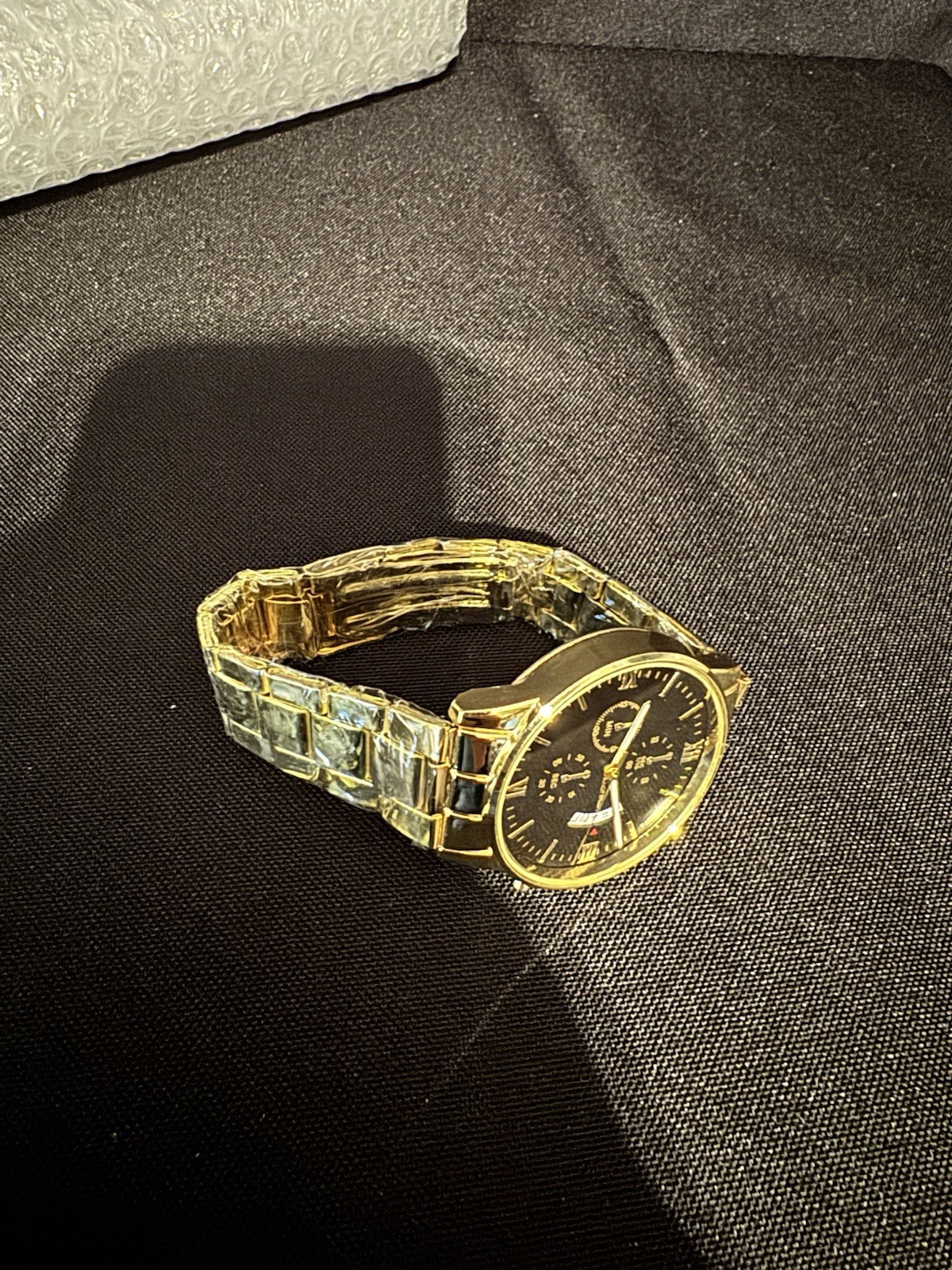 Free Shipping Khorasan Gold Tone Black Dial Dress Watch