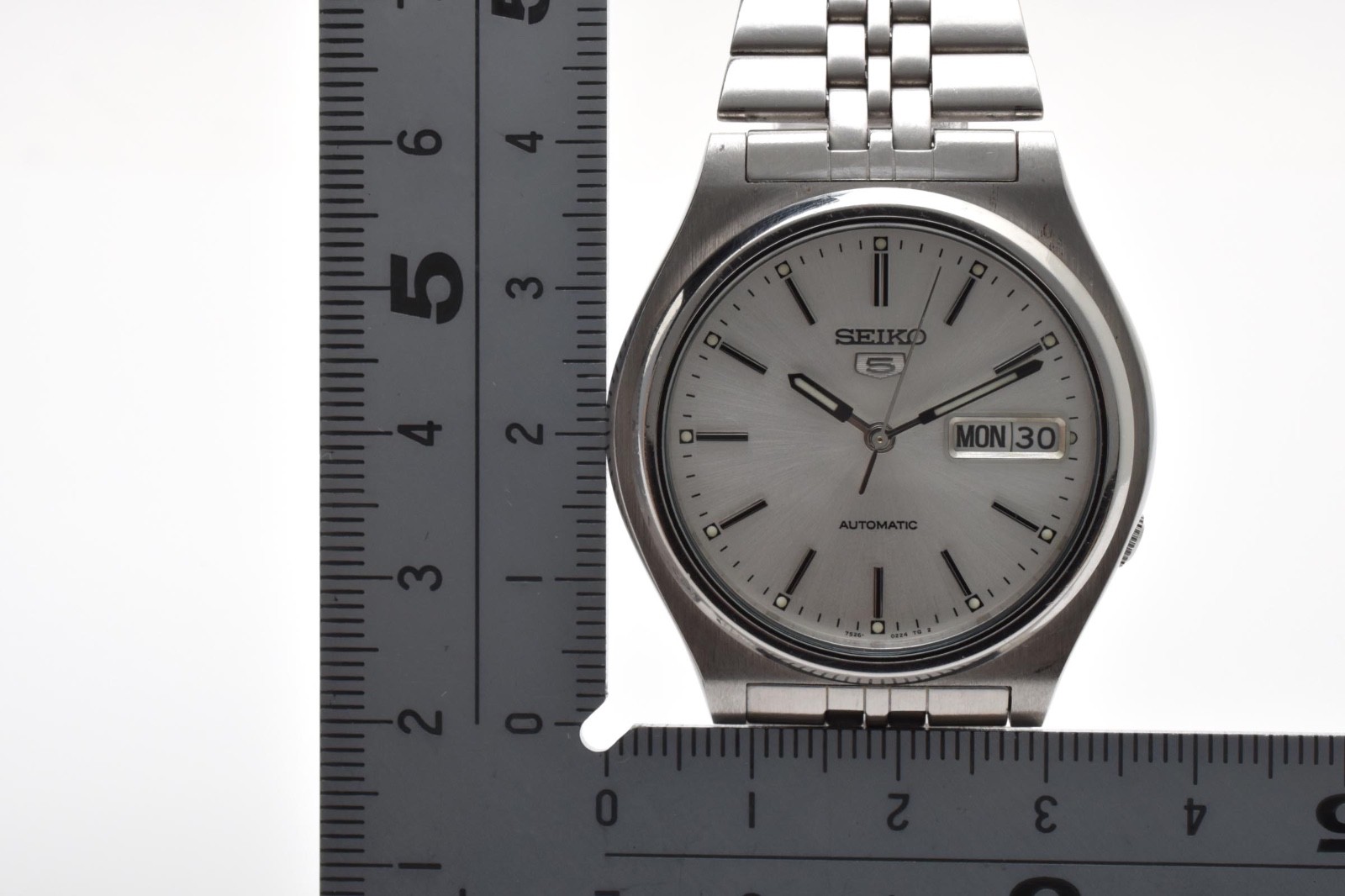 【Exc+5】SEIKO 5 7S26-3170 Automatic Vintage Mens Round Watch White Dial Japan