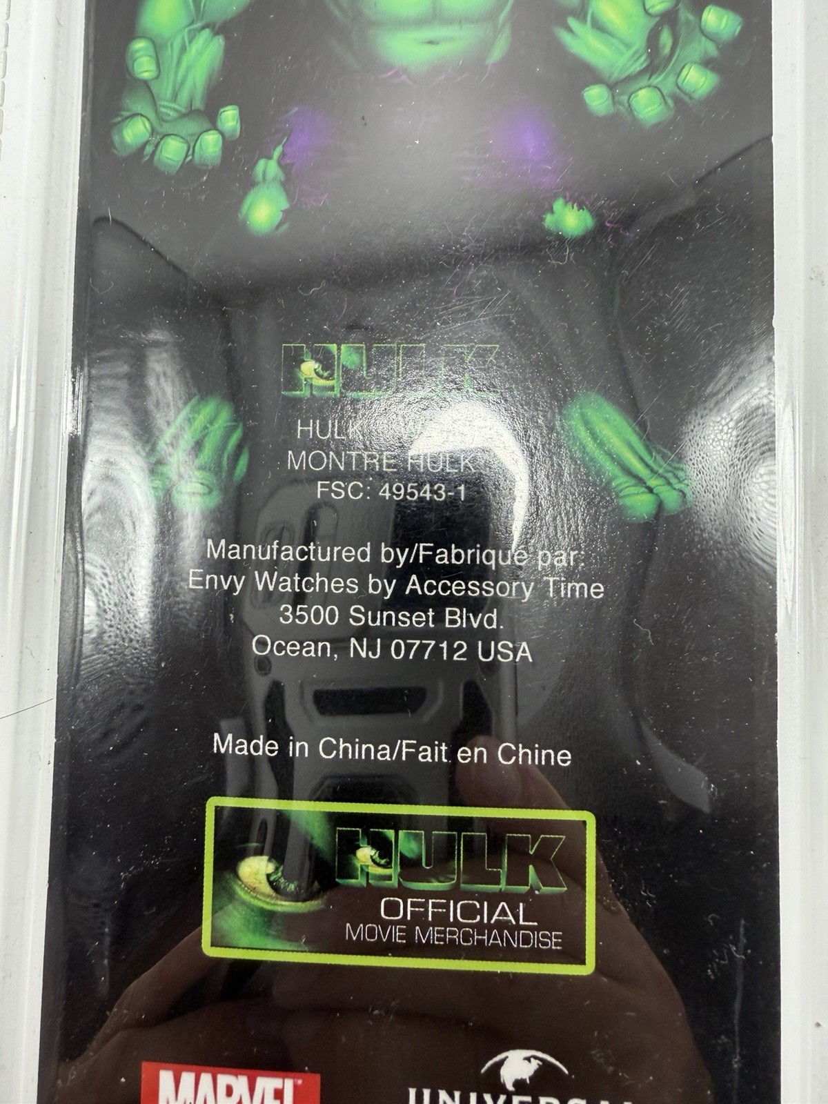 2003 Marvel Hulk Movie Digital Wrist Watch Brand New Unopened Incredible