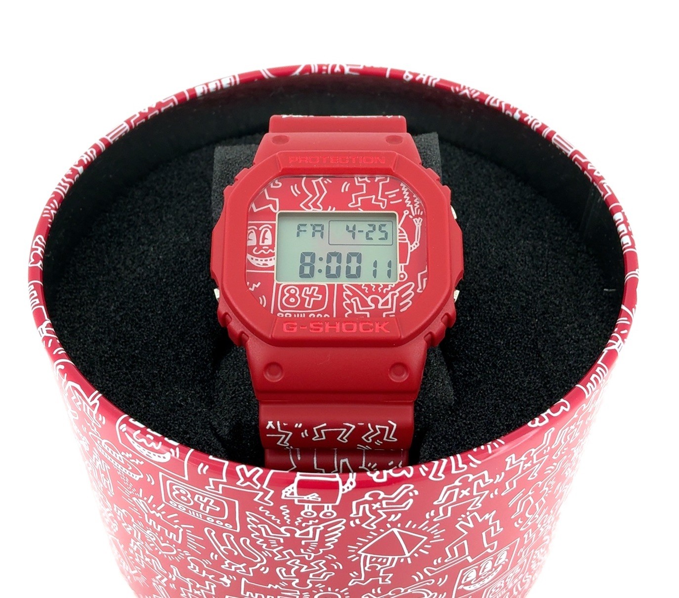 Casio G-Shock x Keith Haring Limited Edition Red Watch – NEW – DW5600KEITH4