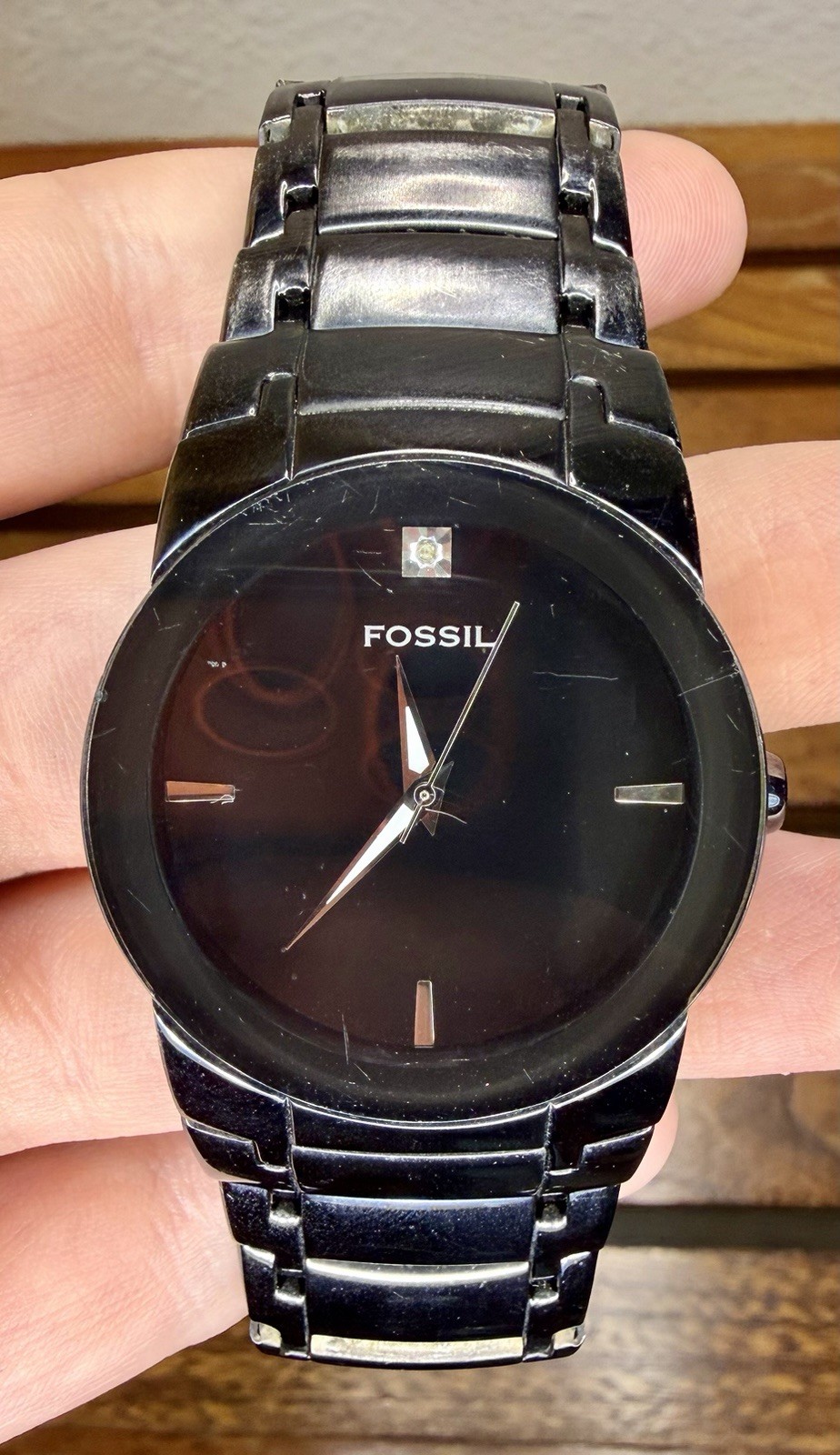 Fossil FS4279 Black Dial Black Stainless Steel Bracelet Quartz Watch 50m 5 ATM