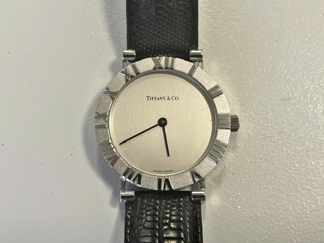 Tiffany & Co Atlas Solid 925 Silver Swiss Made Quartz Men 31mm Watch