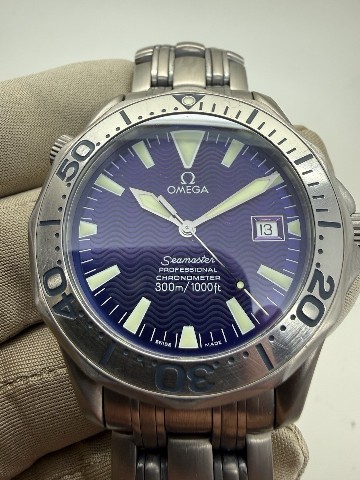 Omega Seamaster Professional Titanium Automatic 41mm Purple Blue Dial 2231.80