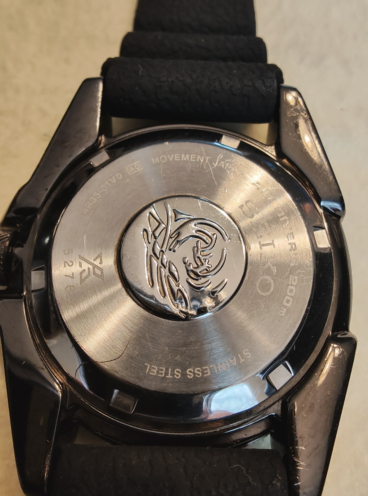 Seiko Prospex Samurai Men’s Black Watch – 4r35-01v0 – With Extra Band