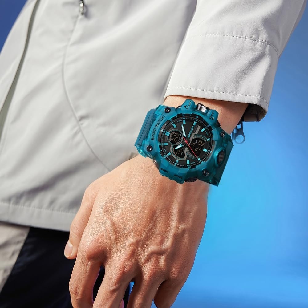 FANMIS Men’s Solar Powered Quartz Wrist Watch Analog Digital Sports