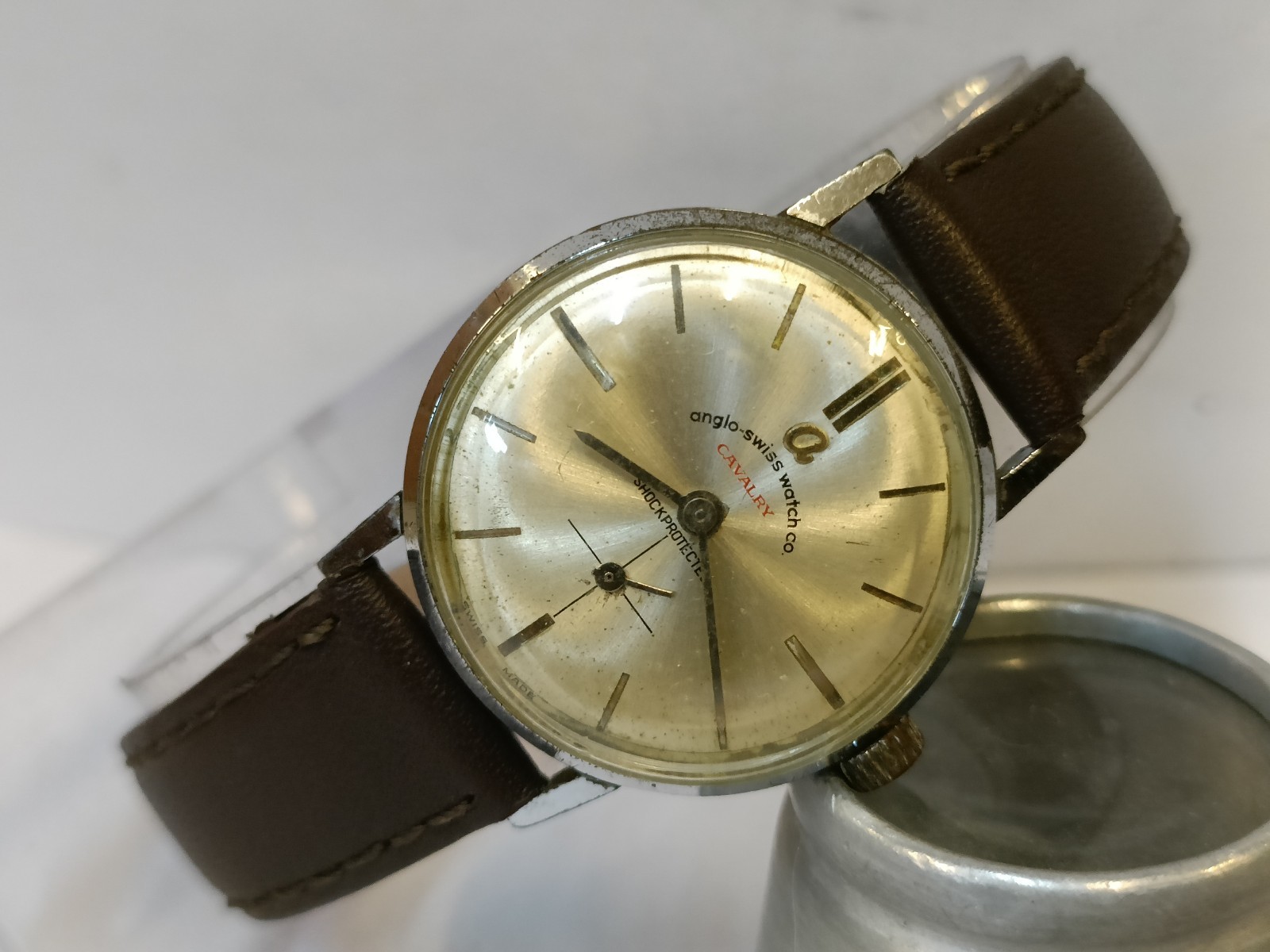 ANGLO-SWISS WATCH CO. CAVALRY WINDING PATINA DIAL UNISEX WORKING