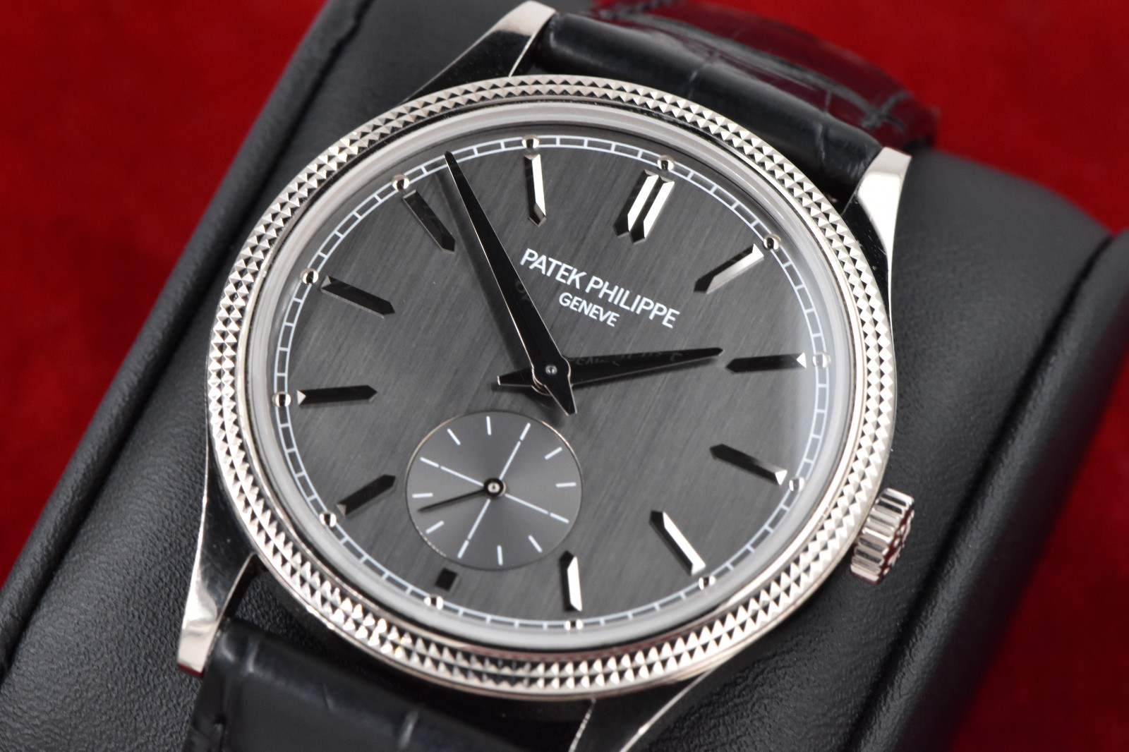 2022 Patek Philippe Calatrava 18K White Gold 39mm Grey Anthracite Dial 6119G B&P