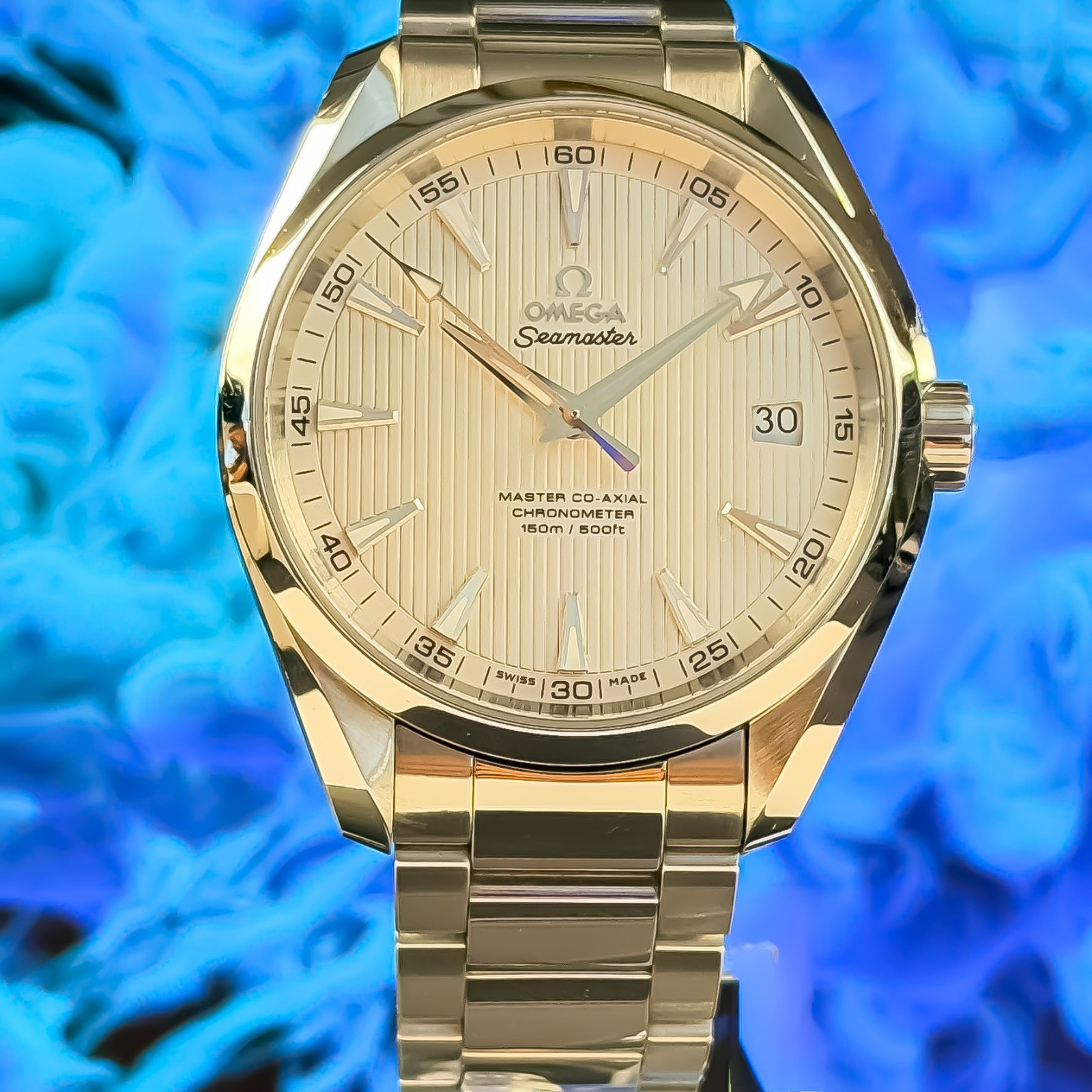 OMEGA Seamaster Aqua Terra White Teak Dial 231.10.42.21.02.001 Full Kit