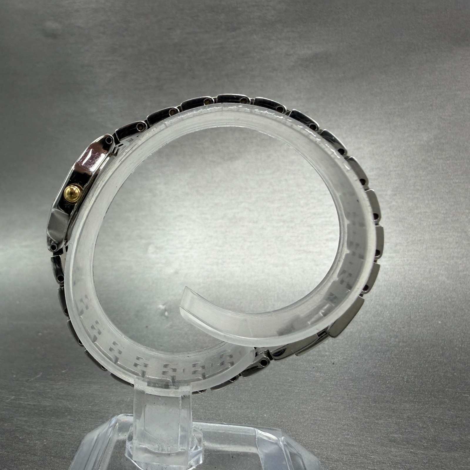 Seiko Watch Women 16mm White Dial Two Tone Octagon 1N00-0GV0 New Battery Vintage