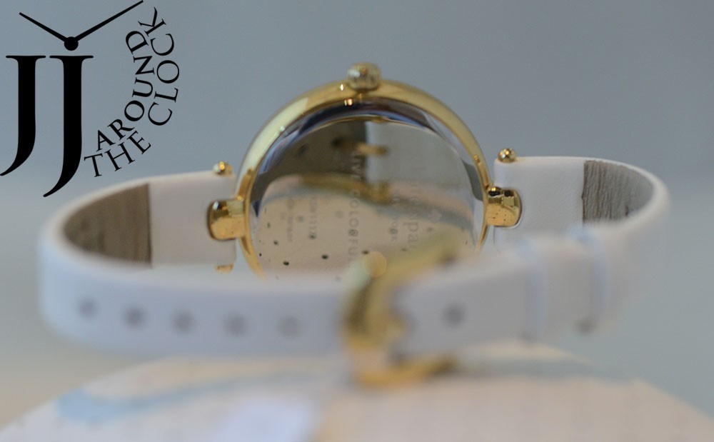 New Kate Spade New York Women’s Holland White Leather Strap Watch 34mm KSW1117