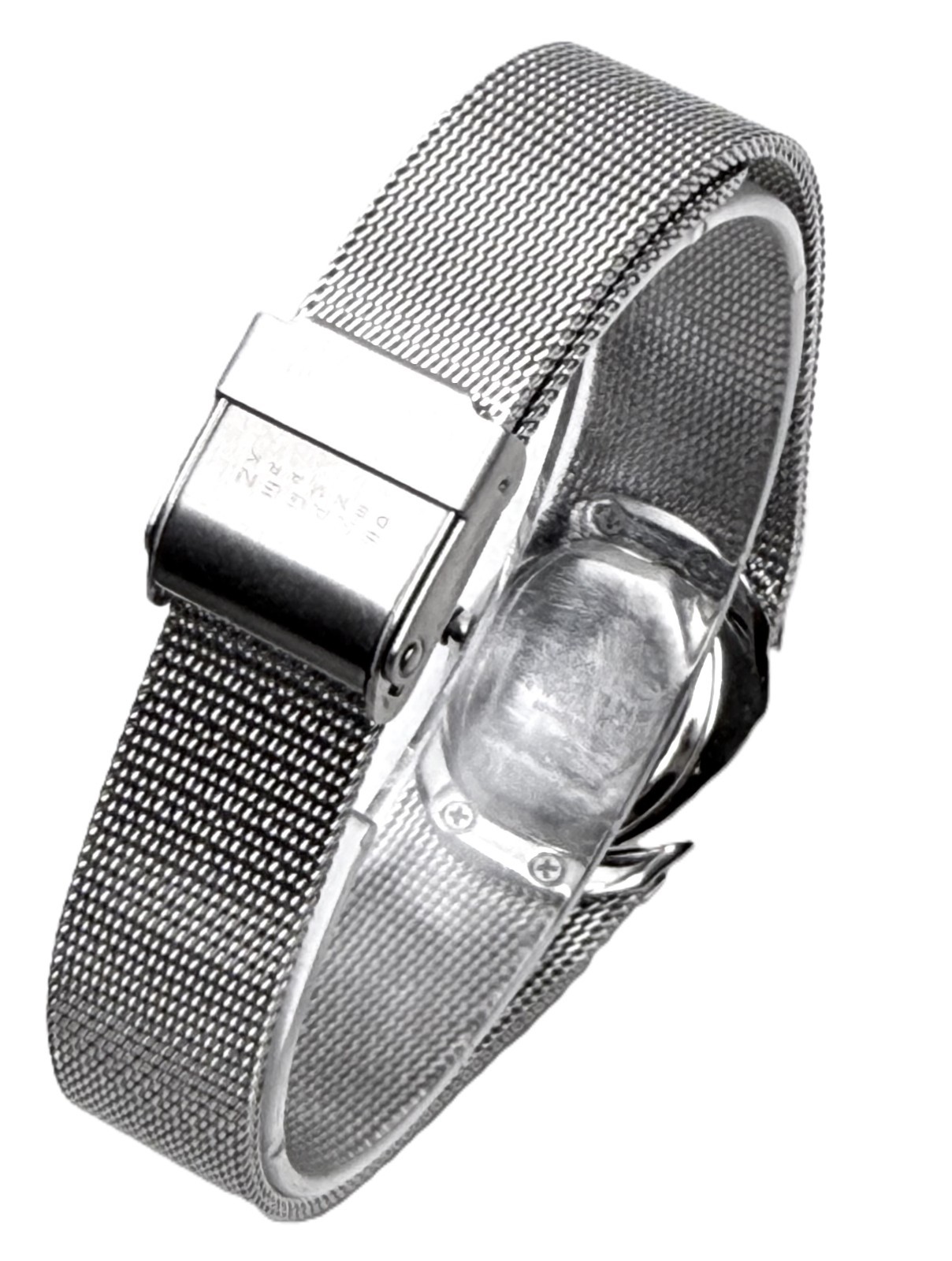 SKAGEN STEEL 686XSGSC MOP DIAL SILVER & GOLDTONE ACCENTS MESH BAND LADIES WATCH