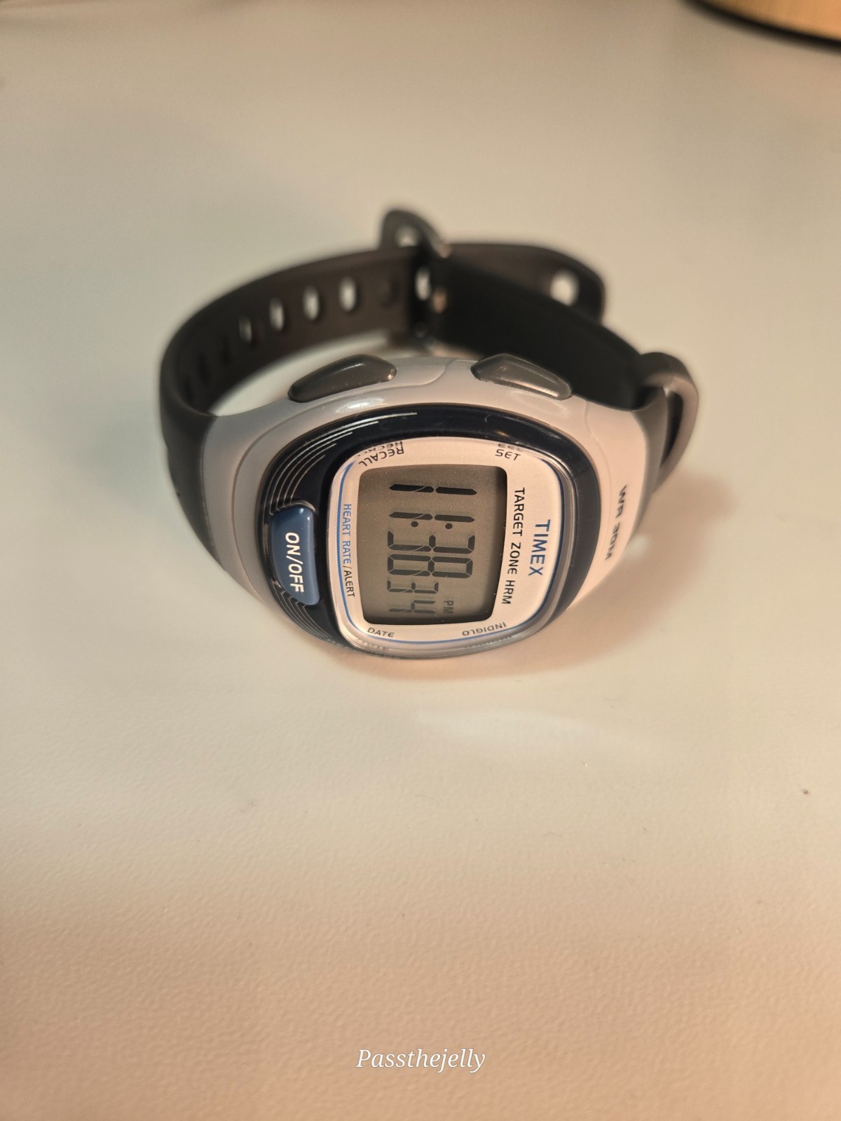 Timex Watch Mens Target Zone Heart Rate Monitor Digital Sport Gray Black