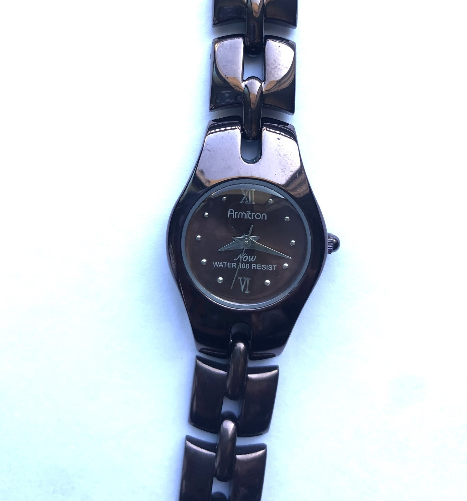 Armitron Now Womens Petite Bronze Stainless Steel Quartz Watch Water 100 Resist