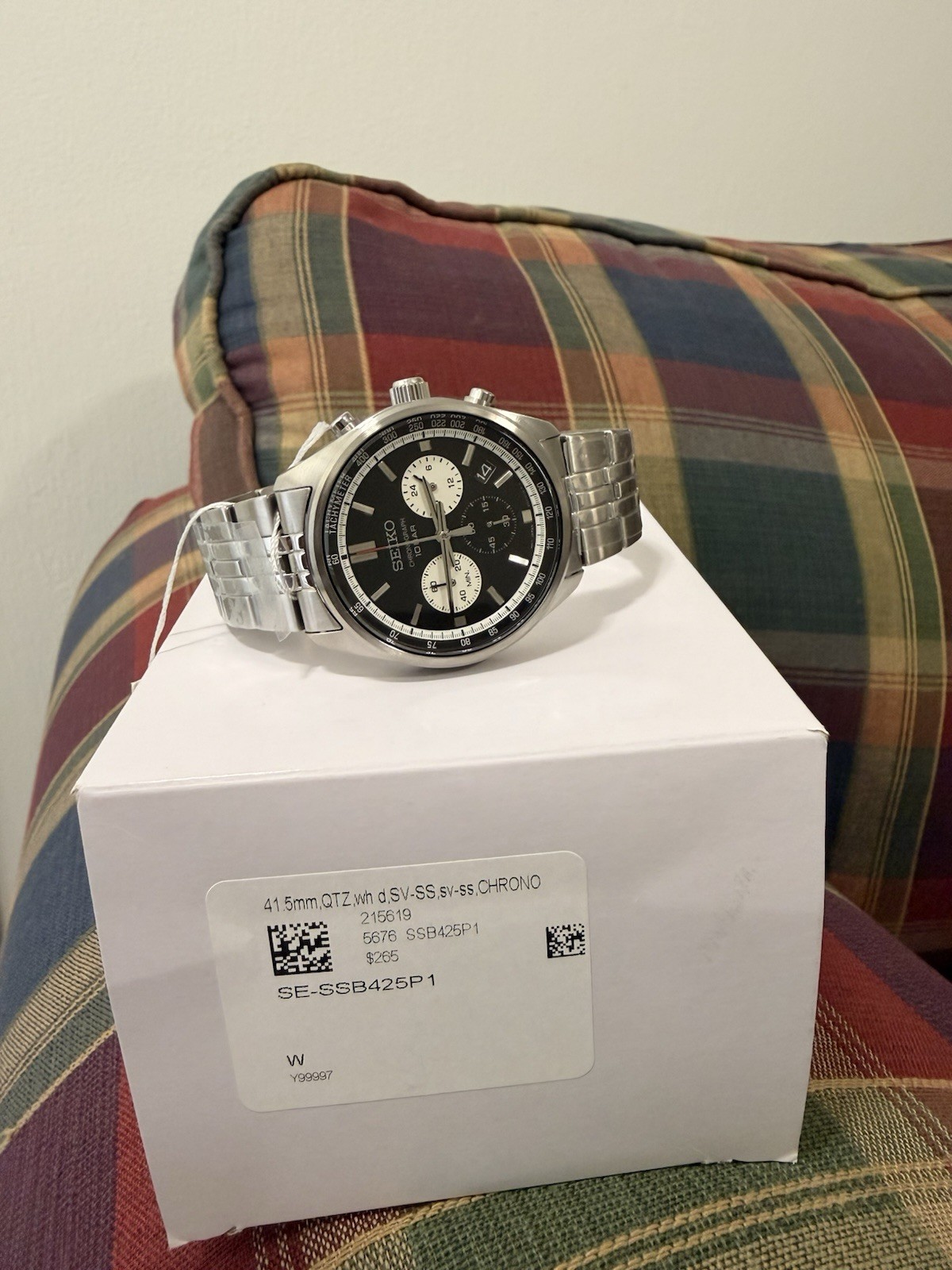 Seiko Men’s Black Watch- SSB429P1