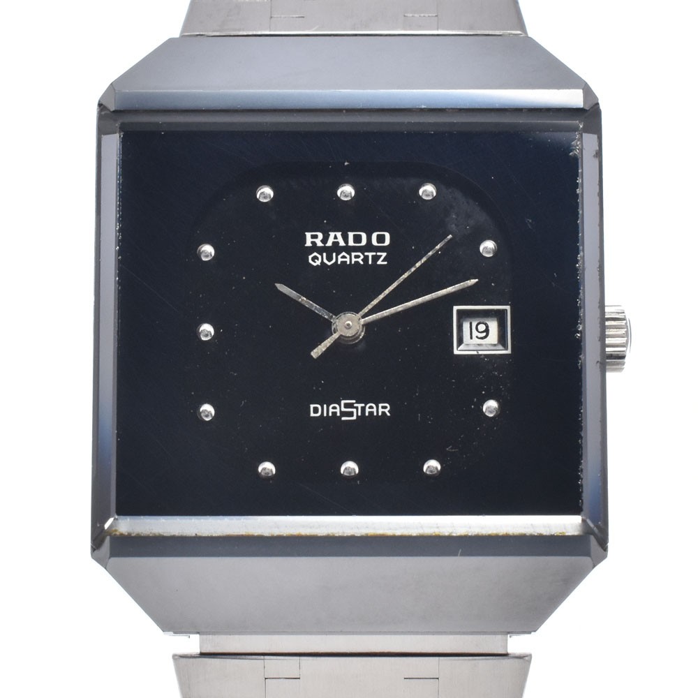 RADO Diastar 711.0067.8 Carbide Case black Dial Quartz Men’s Watch O#147586