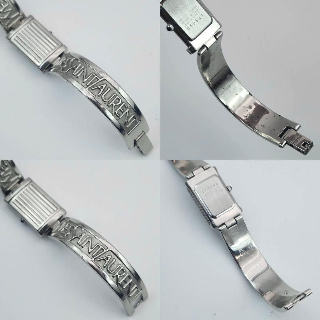 Yves Saint Laurent Bangle Watch Quartz Steel 17mm Case Wrist 18cm