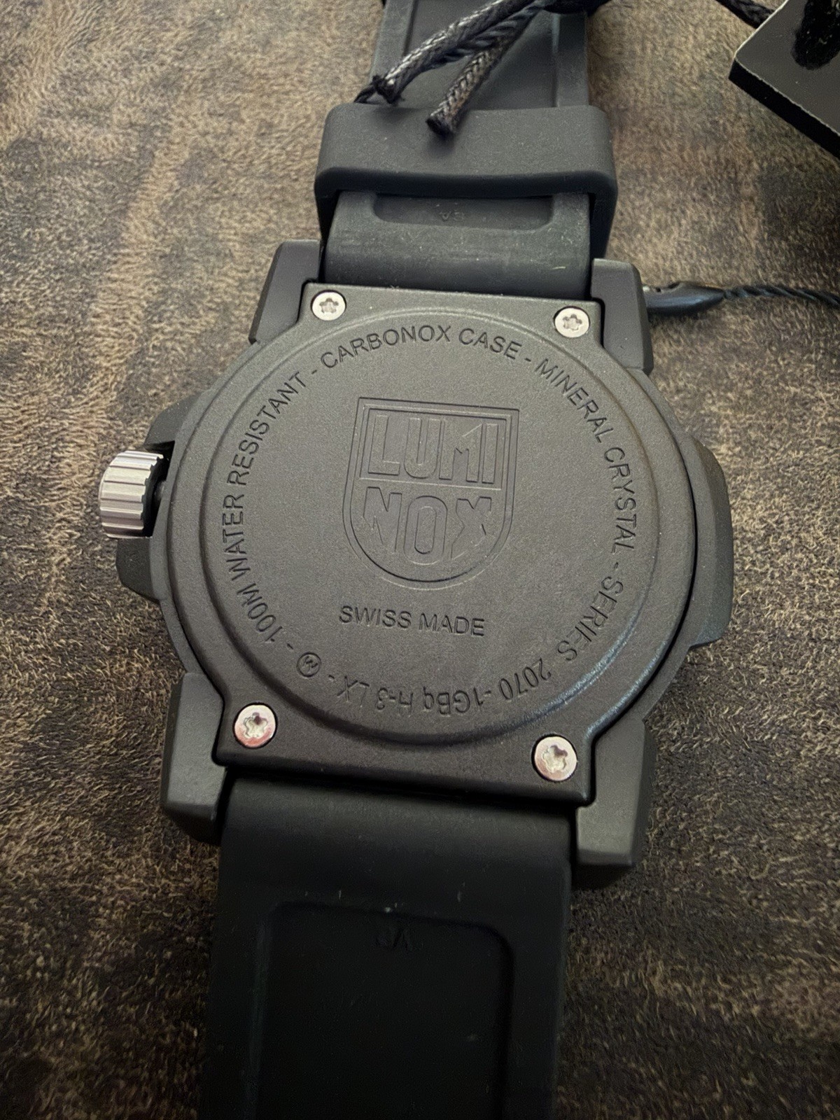 Luminox Sea Lion Men’s Quartz Date 100m Black Carbon Case Rubber Strap