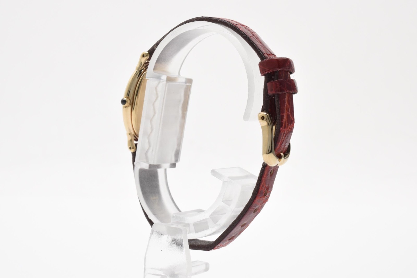 [Mint] SEIKO Exceline 1F20-6A4A Gold MOP Dial Red Leather Quartz Women’s Watch