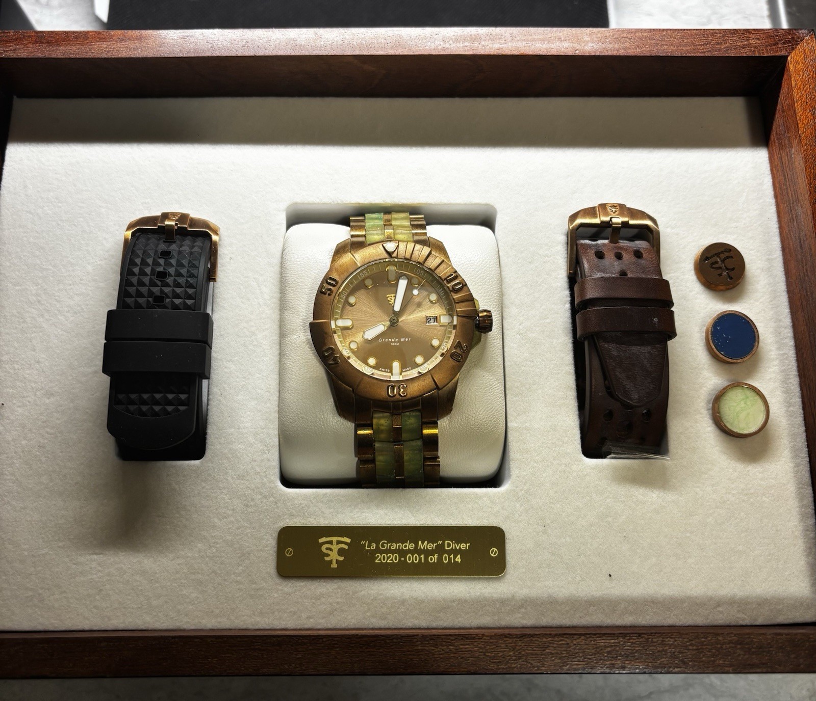 Bronze Watch The Sacred Crafts la Grande Mer. With Box