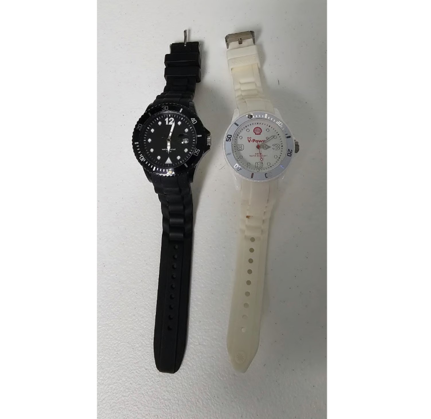 Vintage German-Market Sports Watch Duo (Shell V-Power Promo & All-Black Diver)
