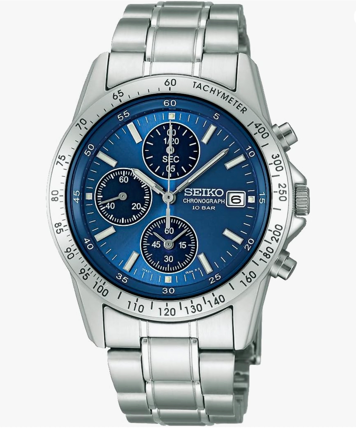 SEIKO SPIRIT SBTQ071 Blue Silver Chronograph Men’s Watch in Box New from Japan