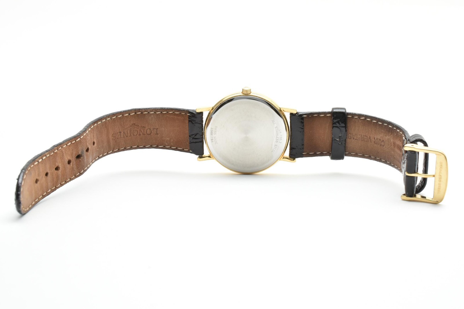 LONGINES L4.720.2 Grand Classic Quartz Men’s Watch 33mm Gold Dial Date Vintage