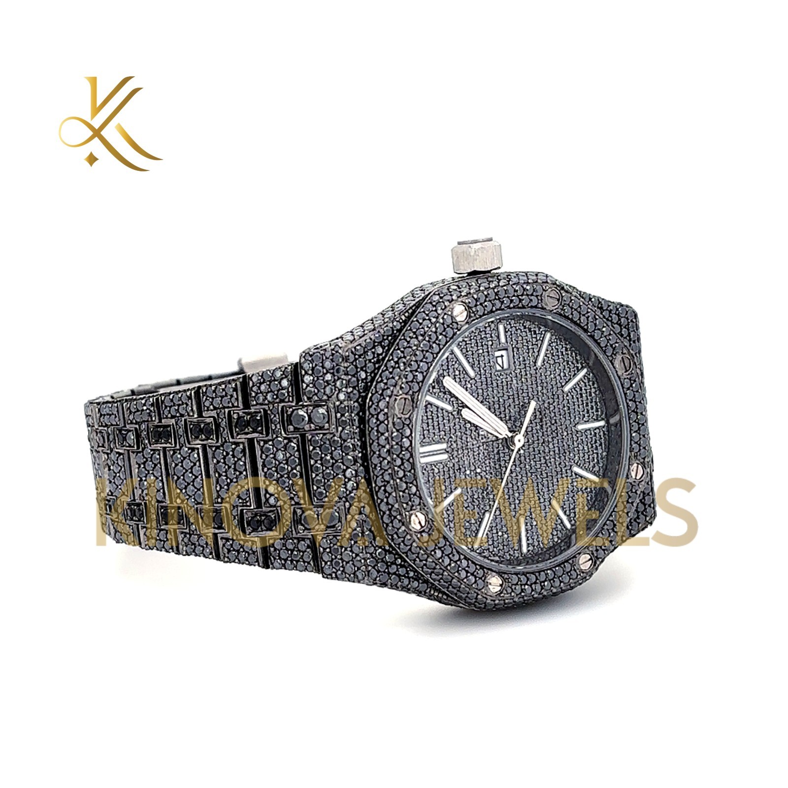 mens moissanite vvs1 iced out watch