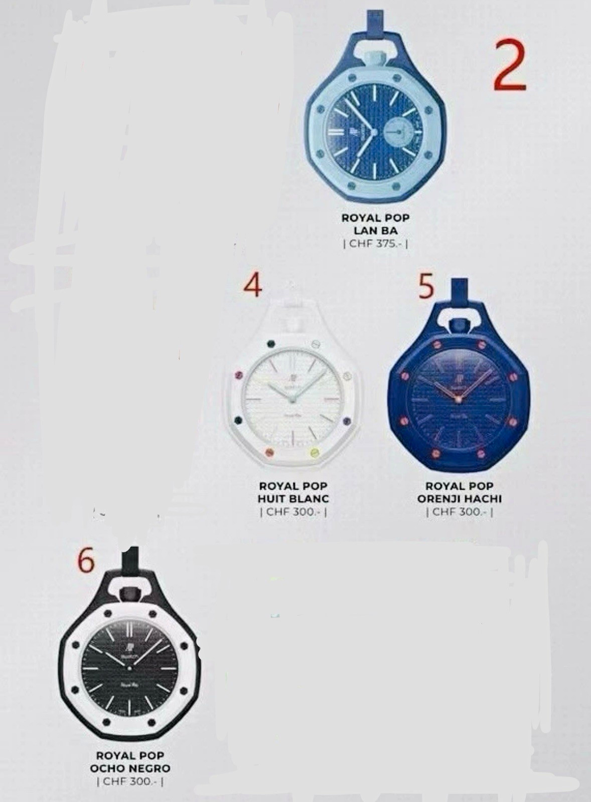 Swatch Quartz Analog Wristwatch Royal Pop 41mm 30m Multicolor Plastic