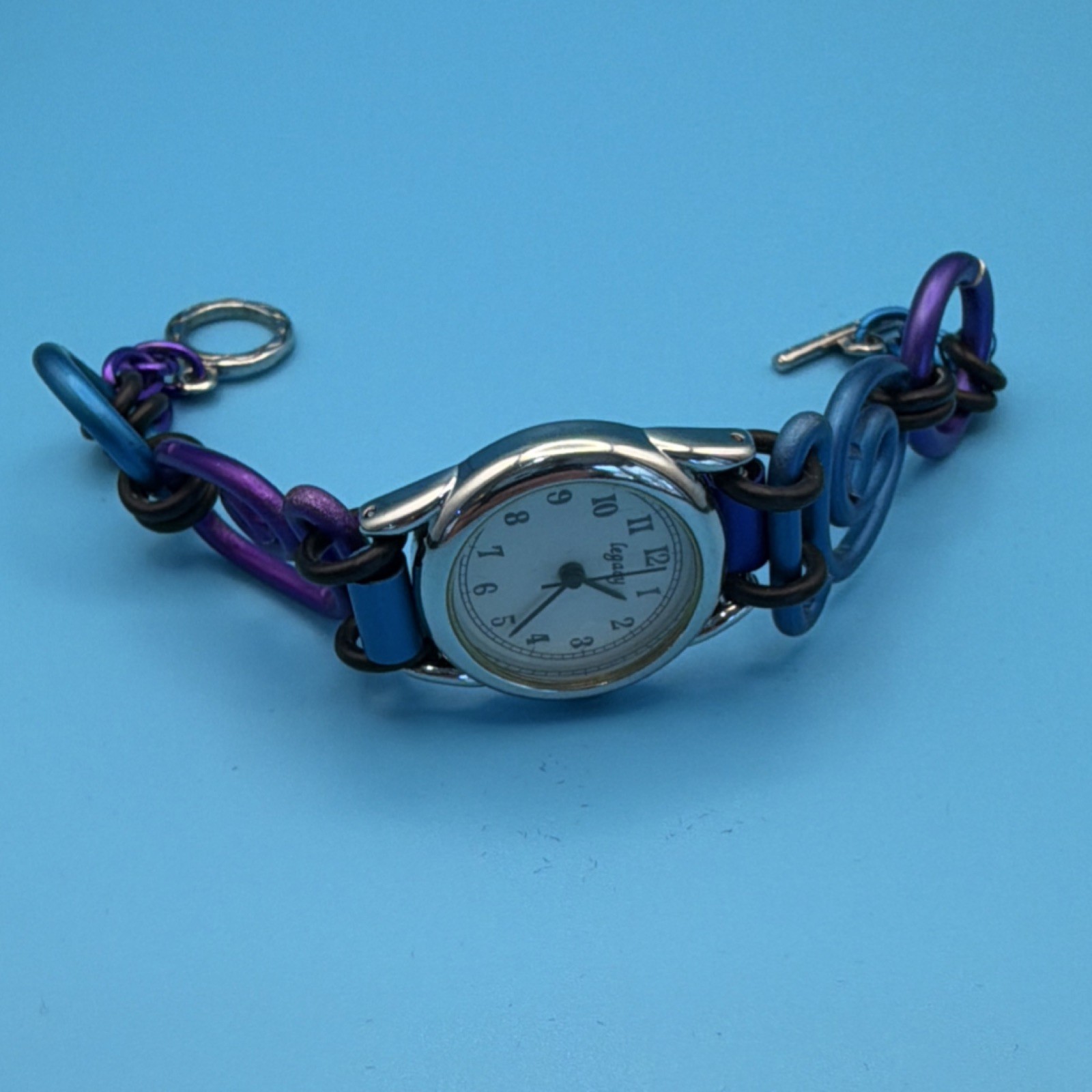 Lois Cohen Legacy Women’s Quartz Wristwatch Blue Purple Metal Bracelet Style (1)