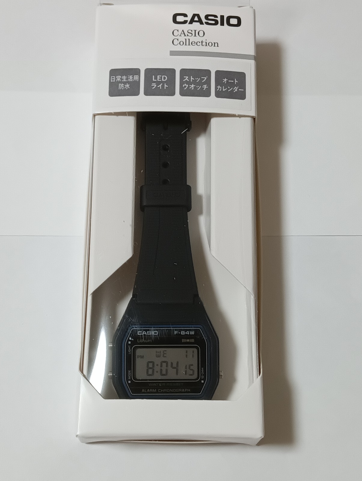 CASIO F-84W-1QJH Black Light Men’s Standard Digital Wristwatch OFFICIAL
