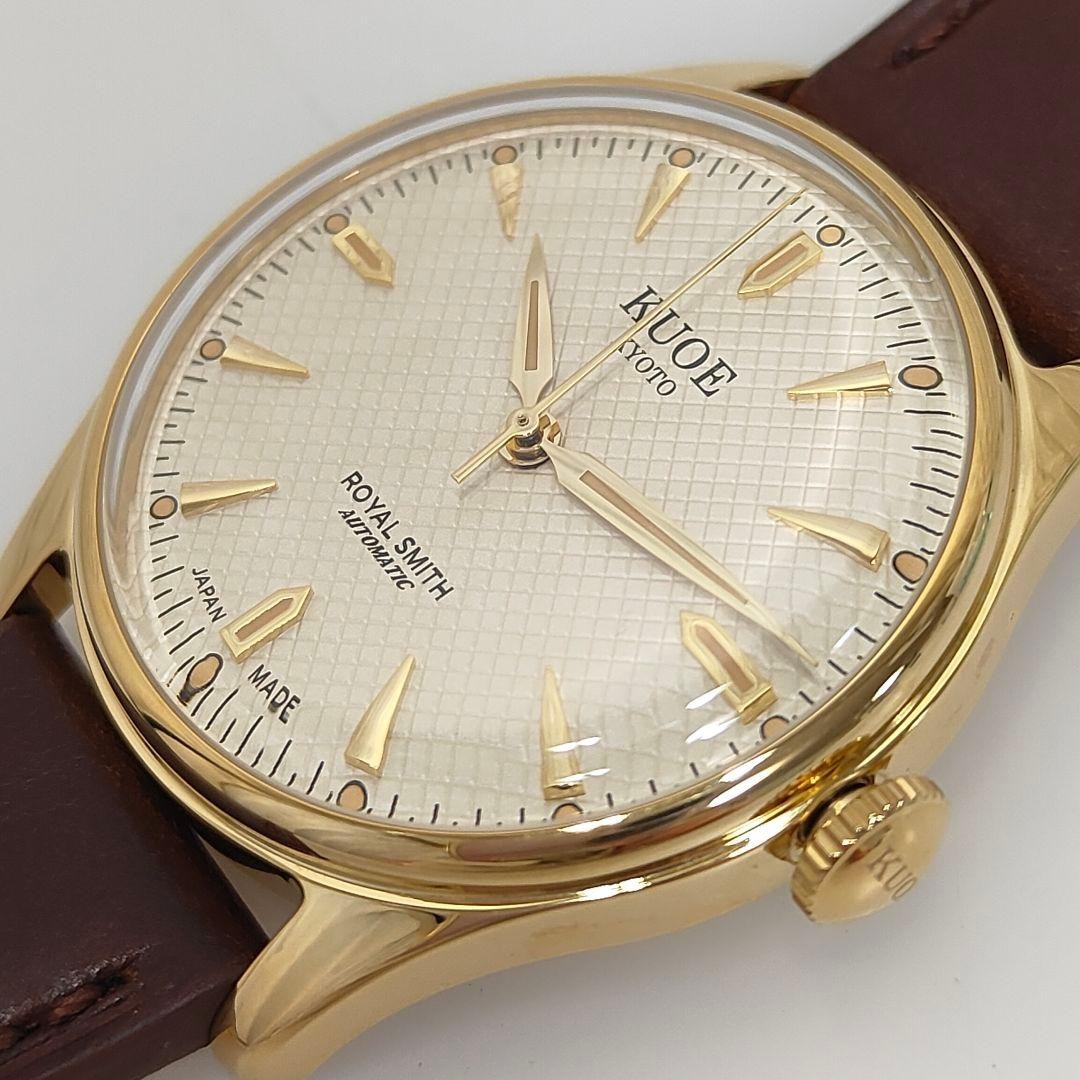 KUOE Kyoto Royal Smith 90-006 Automatic Watch Ivory Waffle Dial MIYOTA Japan Mad