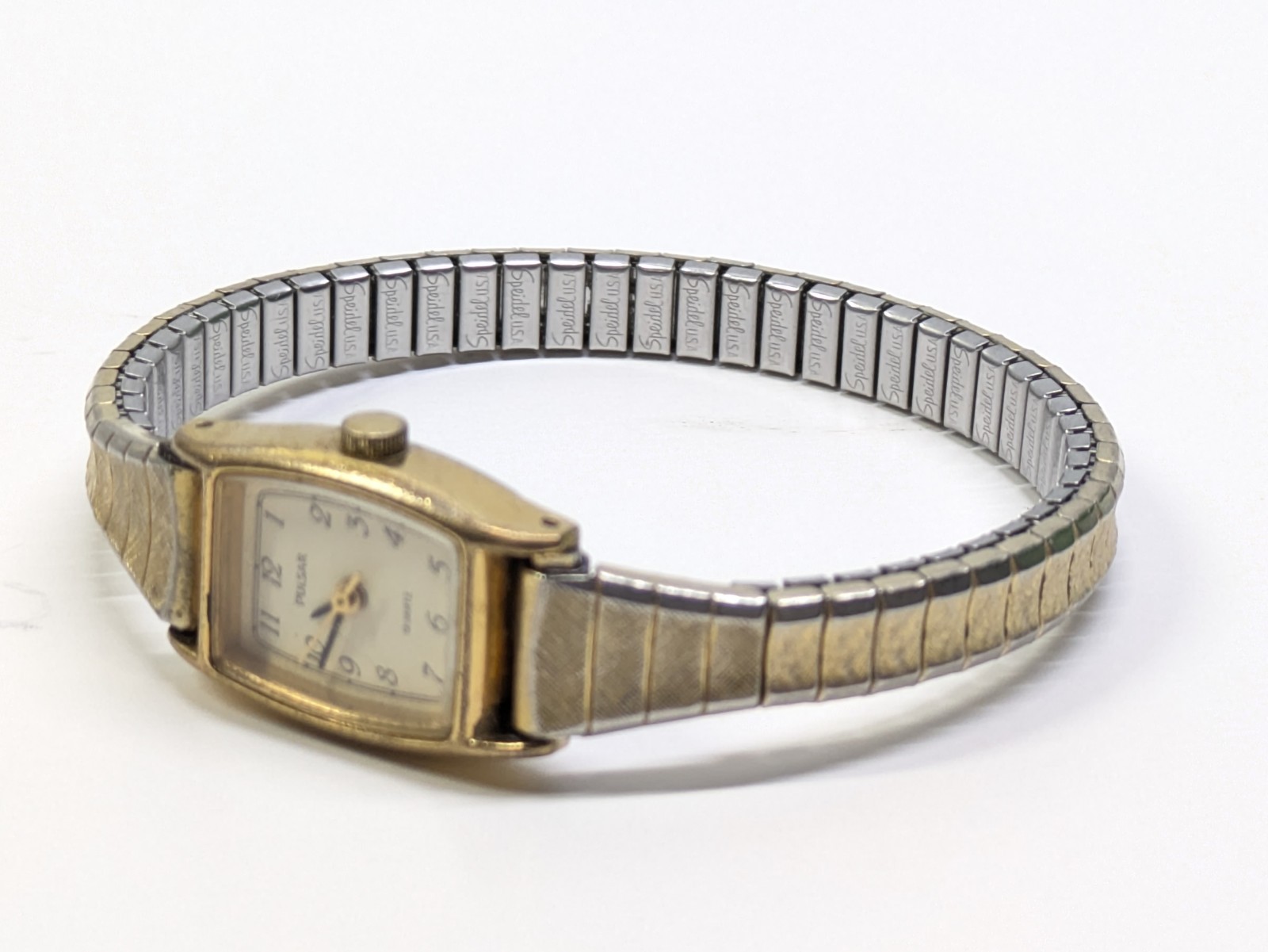 Ladies Vintage Pulsar Watch 16mm Gold Tone V401-5000 Expansion Band – Serviced