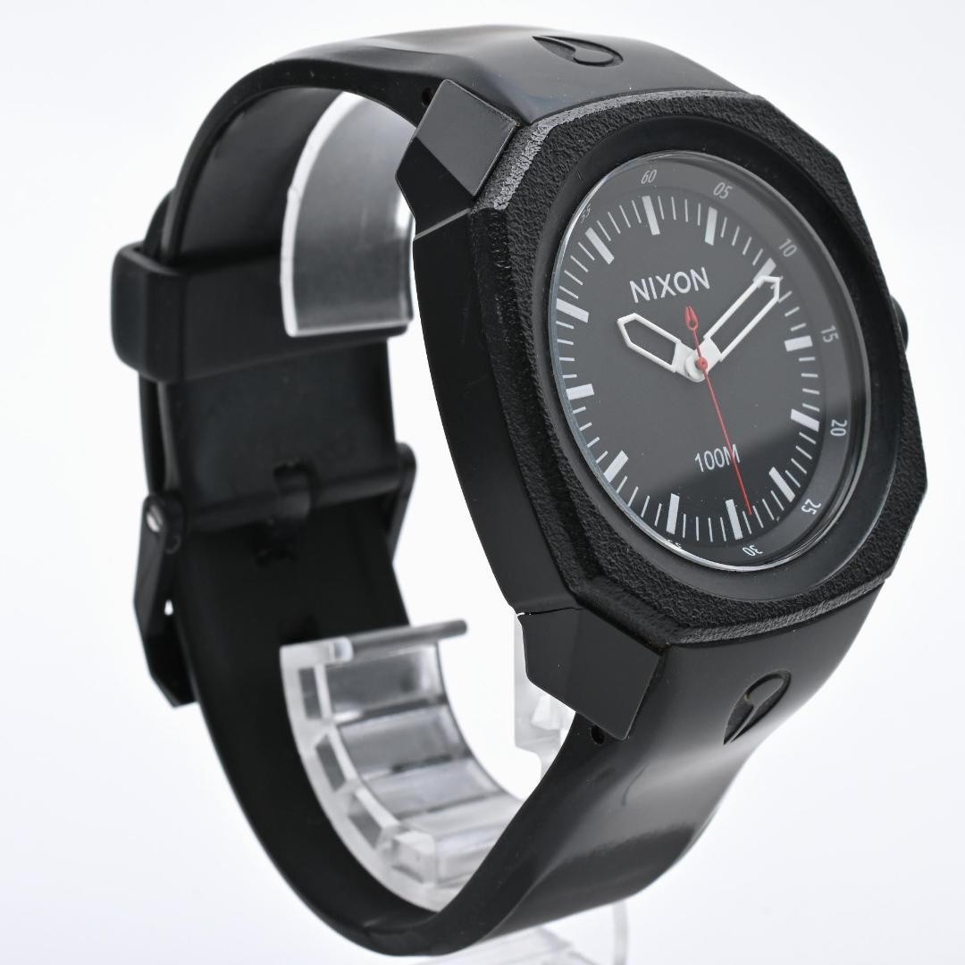 NIXON THE RUCKUS Watch Black Polycarbonate Quartz Timepiece Excellent