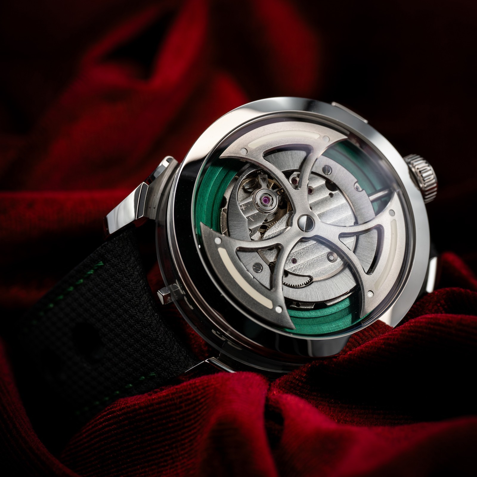 MB&F M.A.D. Editions M.A.D. 1 Stainless Steel Green Dial 42mm Box & Papers