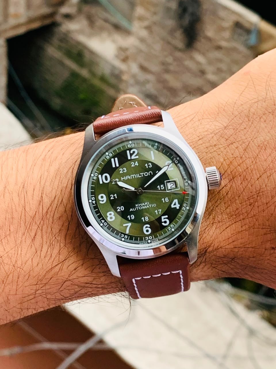 New Hamilton Khaki Field Automatic Green Dial Men’s Watch