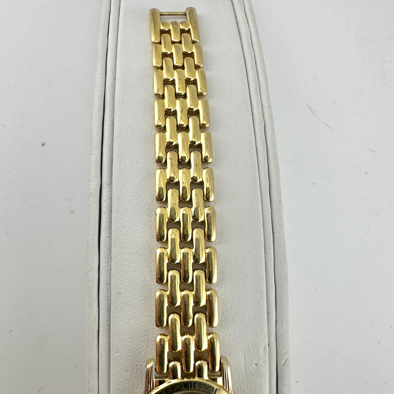 Scratched Citizen Womens Watch 21mm Black Dial Gold Case Bracelet, Size 7.3″
