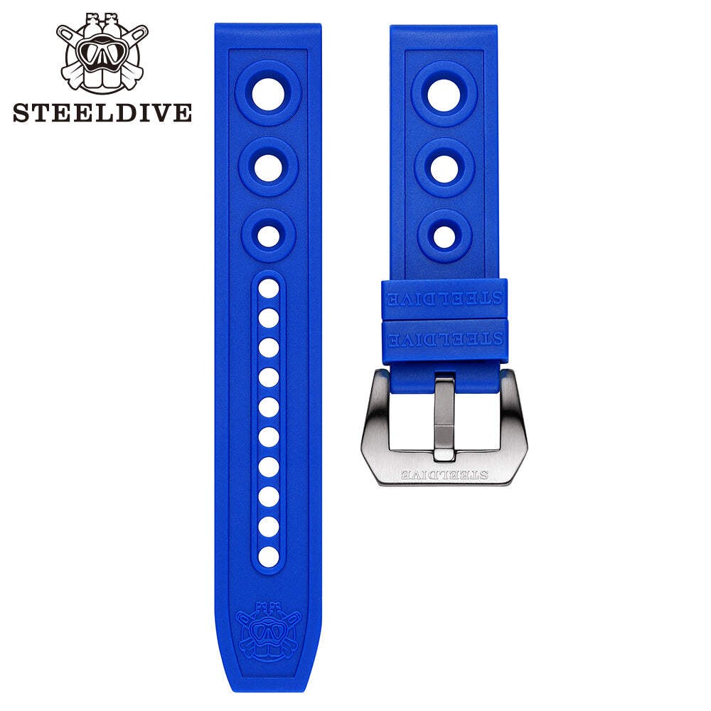 STEELDIVE SD2201 — Rubber Material 20MM 22MM Replacement Strap Only