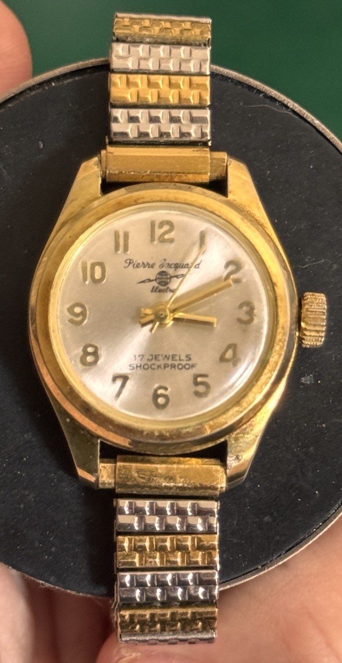 Vintage Pierre Jacquard 17 Jewels Electra Watch Wind Up Works