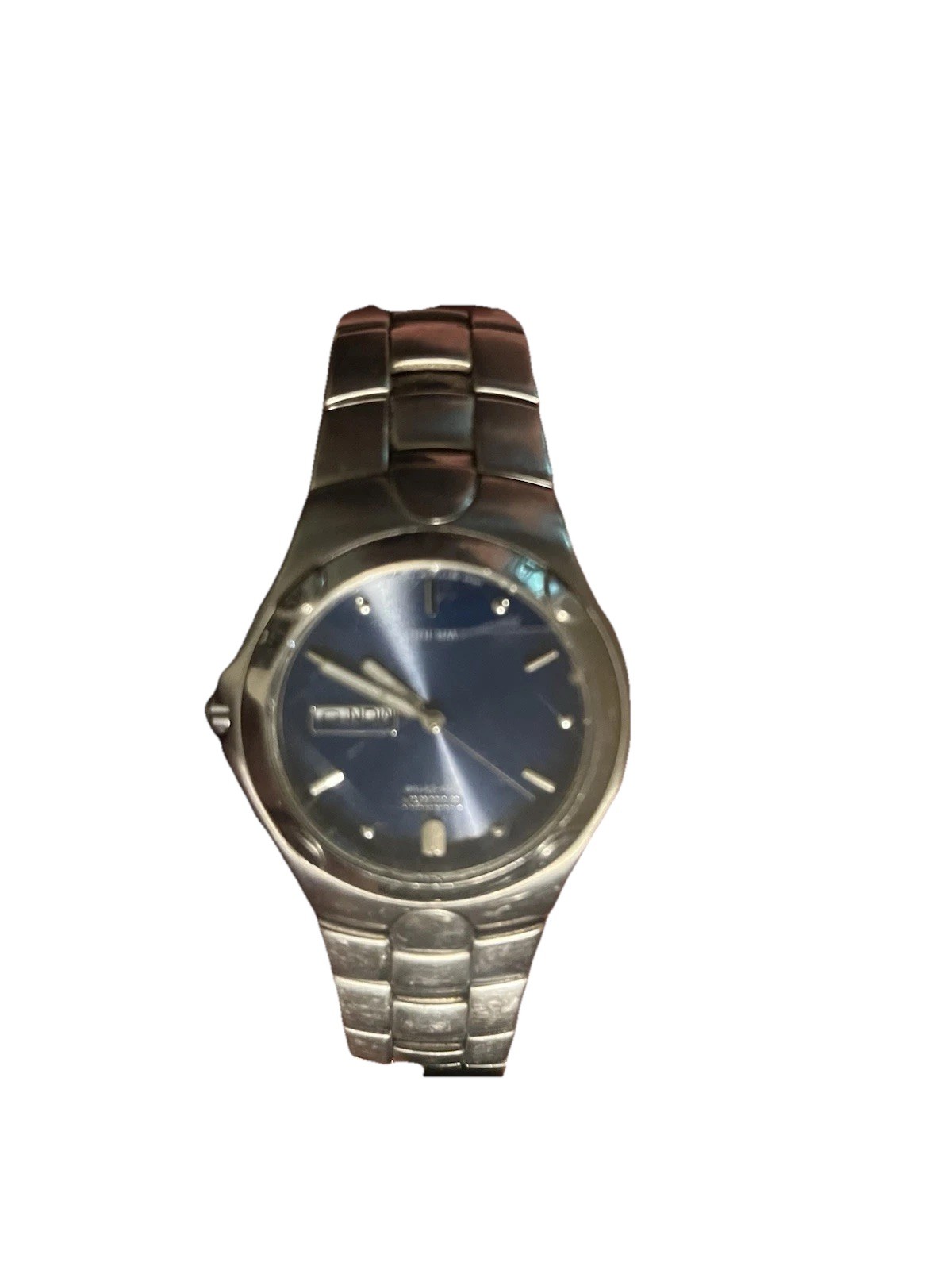 Citizen Eco-Drive WR100 Quartz Men’s Blue Dial Day/Date SS Bracelet 100m