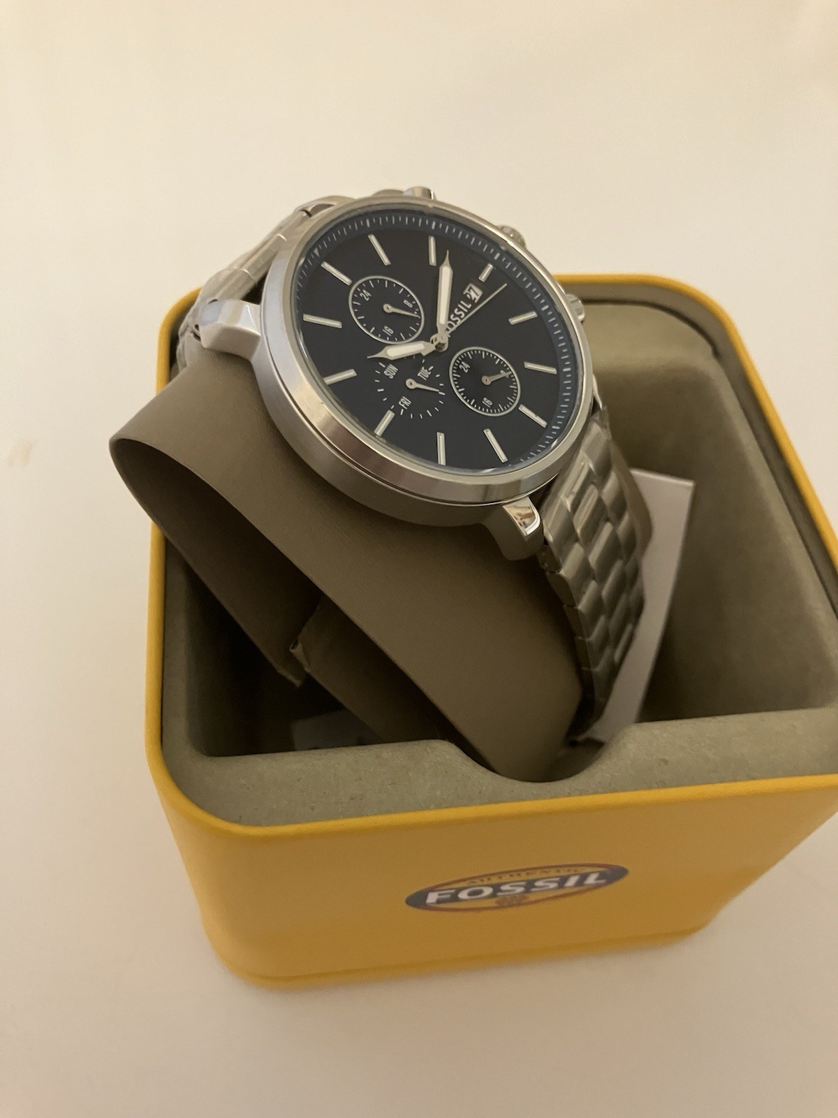 Fossil Rhett Quartz, Multifunction Blue Men’s BQ2846 Watch, Miyota JP15 Engine !