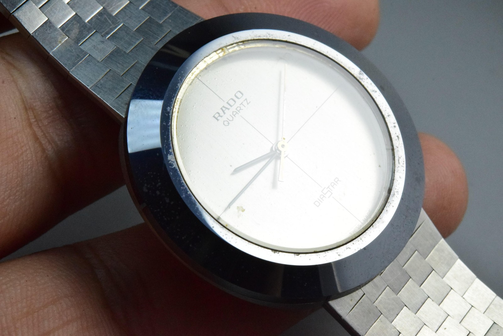 Vintage watch Rado Diastar Gray Men Quartz Round 36mm