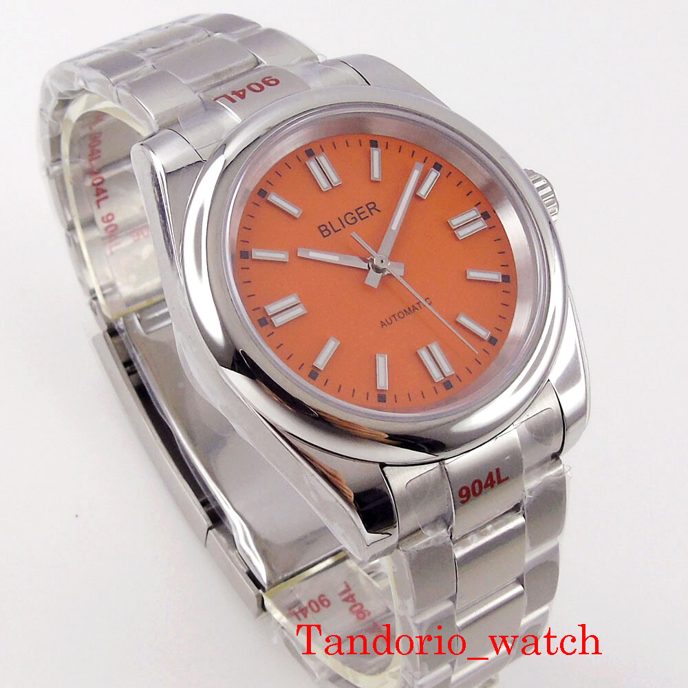 Bliger Polished 36mm/39mm Sapphire Glass NH35 PT5000 Automatic Men Watch Oyster