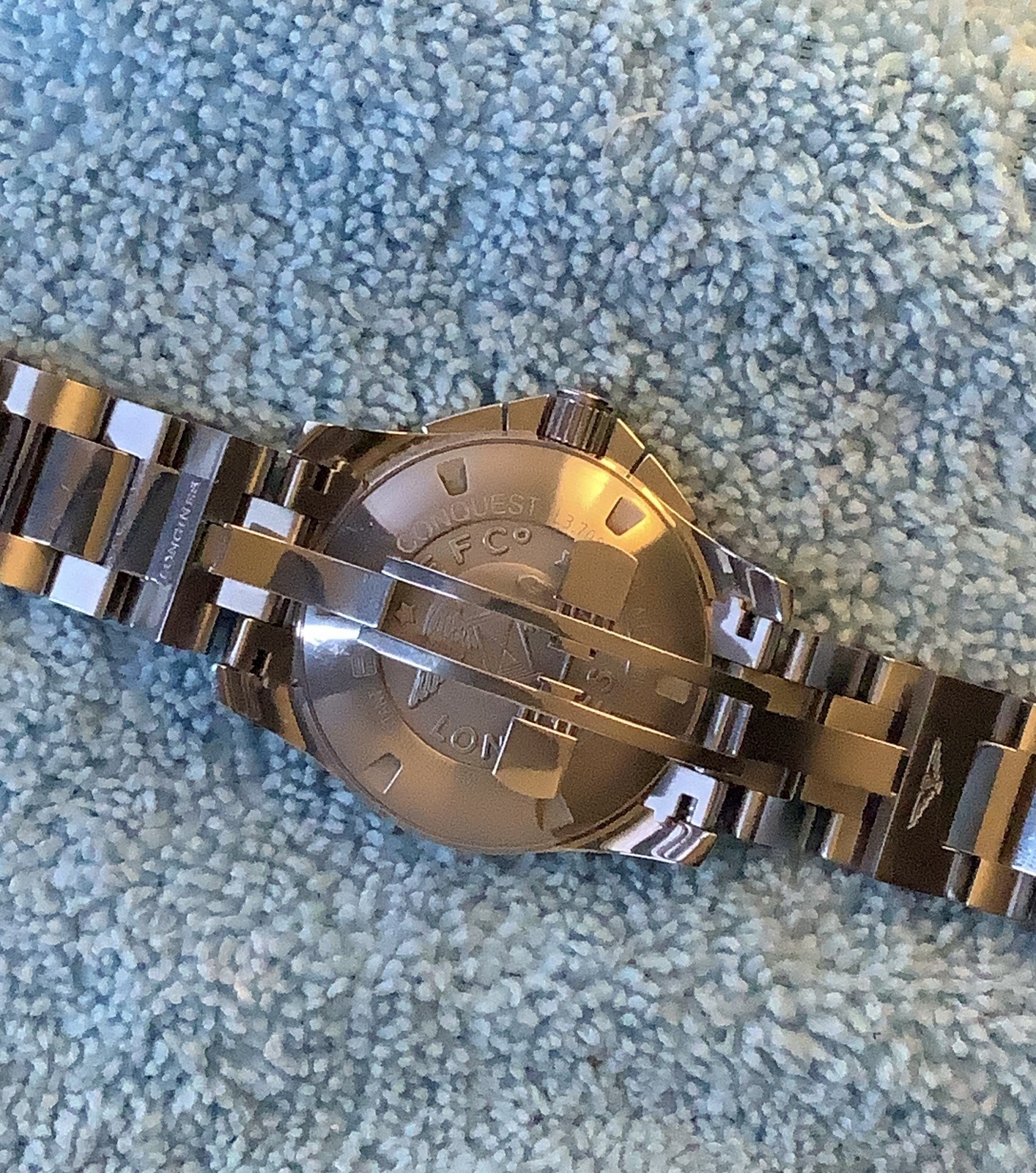LONGINES 1/100th of a second Red Edition STUNNING BLUE WATCH 41mm CHRONOGRAPH
