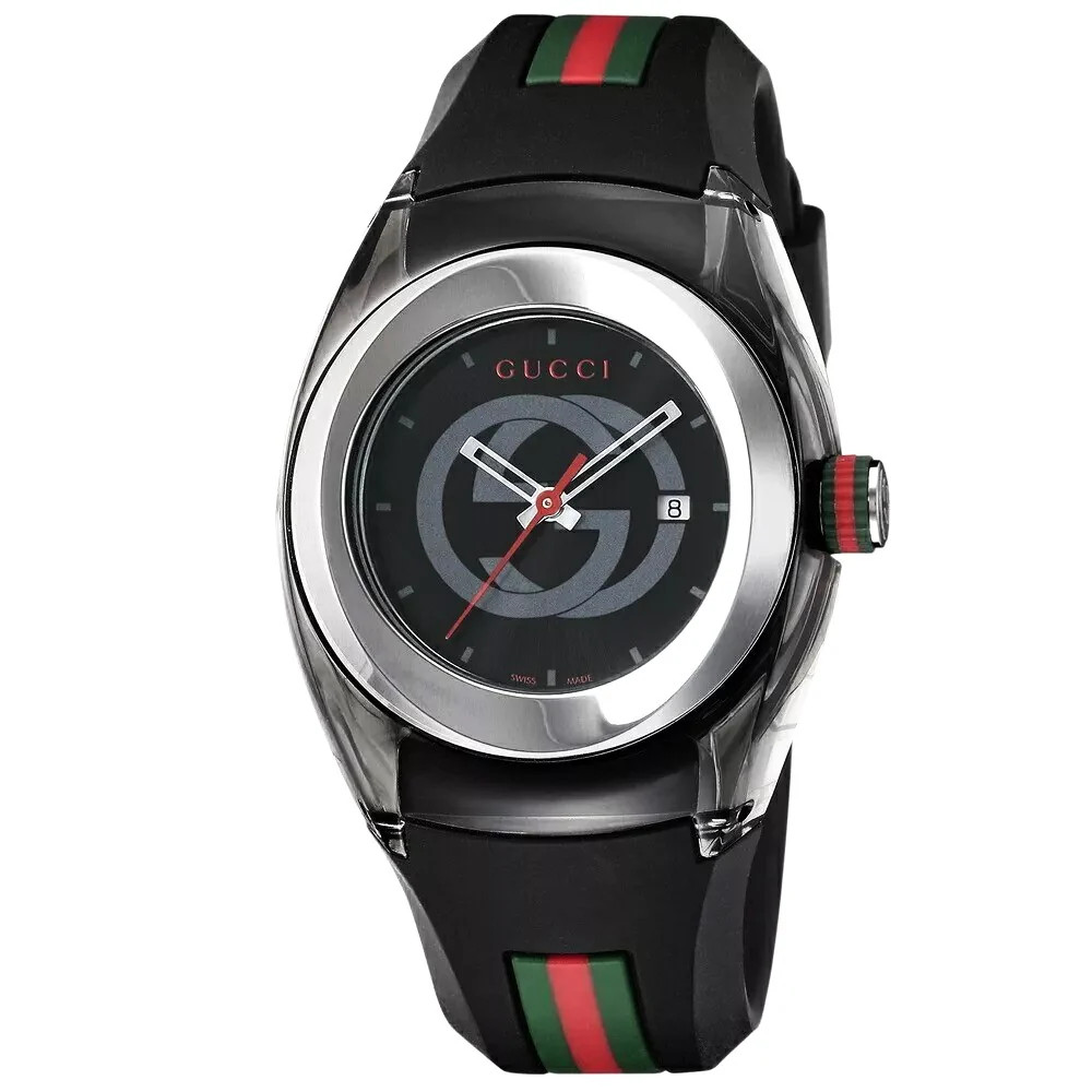 Shop GUCCI SYNC YA137101 Men’s Watch – All Black Dial and Strap, Quartz