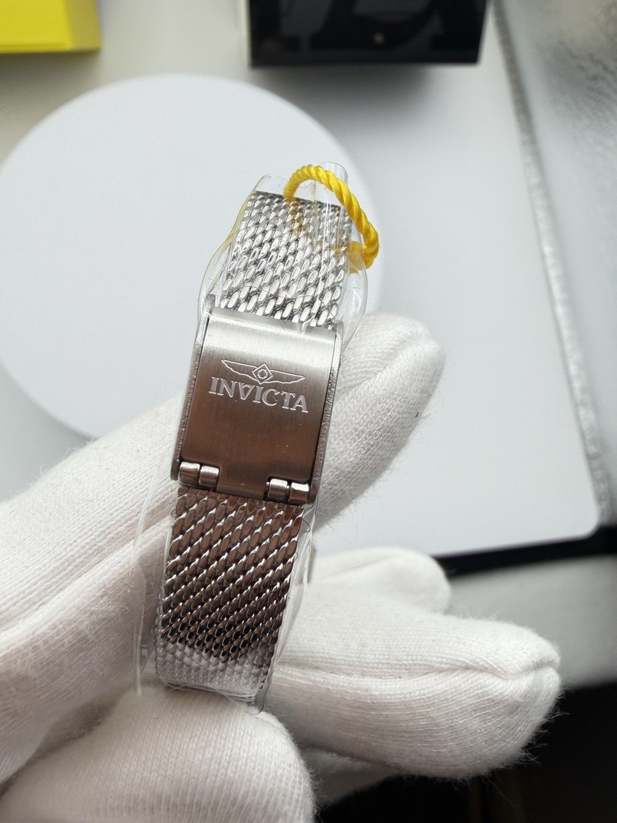 48150-Invicta Women’s Rectangle Silver Dial Stainless Steel Mesh Bracelet.21mm