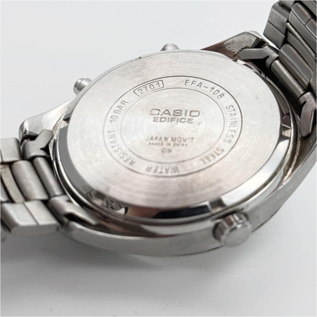 Casio Edifice EFA-108 Ana-Digi Chronograph Quartz Mens Watch Japan