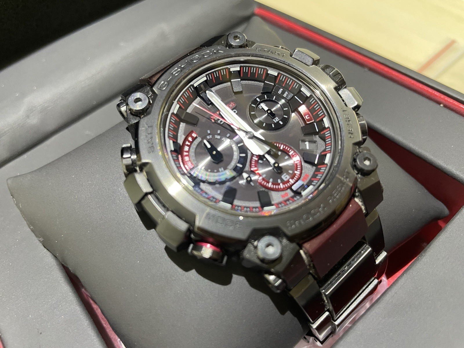 Casio G-SHOCK MT-G B3000BD1A Black Stainless Steel Chronograph Quartz 200m Watch