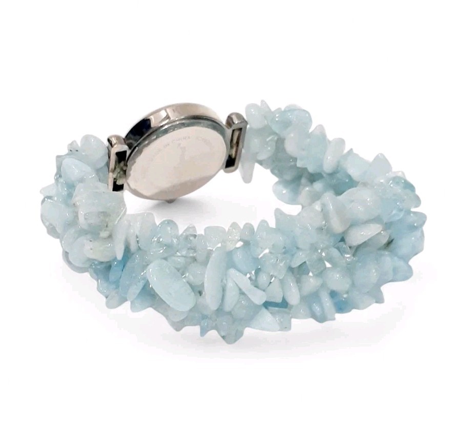 Gem Essence Blue Quartz Watch Needs Battery Rare SEE DESCRIPTION Free Ship!