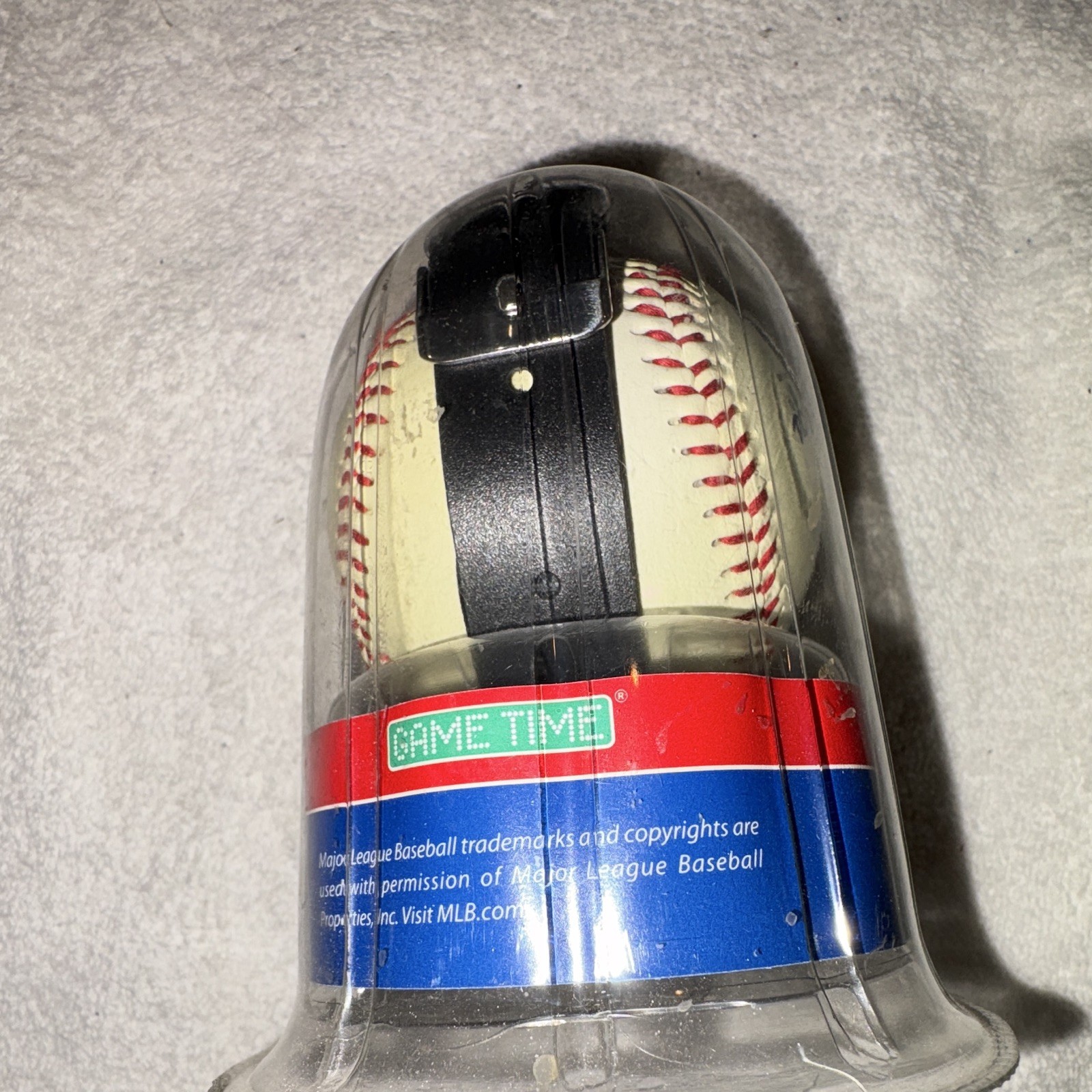 Game Time Chicago Cubs MLB Logo Quartz Analog Wristwatch Black Leather w/Box